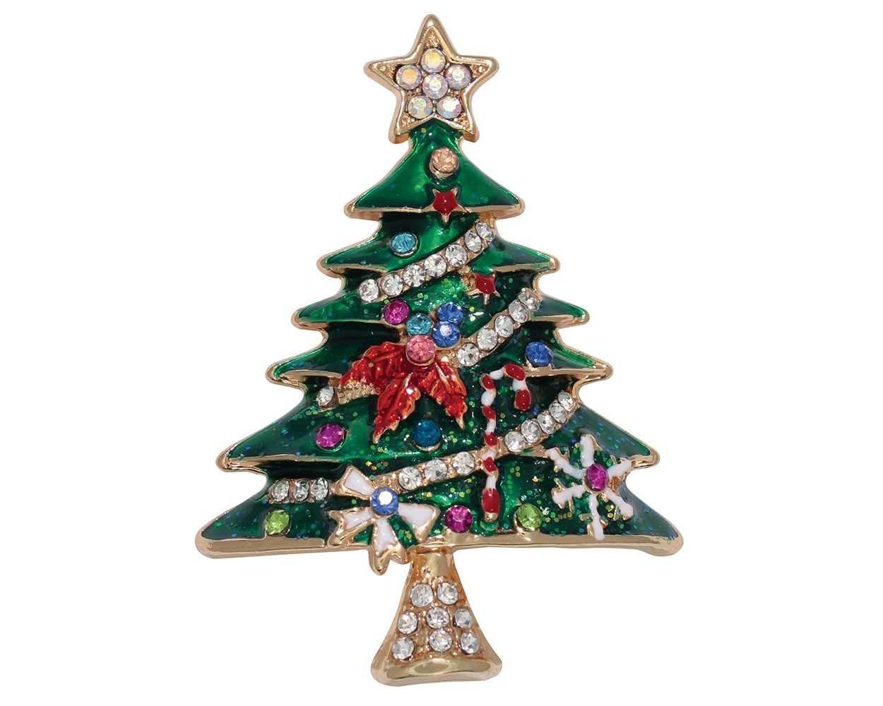 Dazzling Christmas Tree Pin
