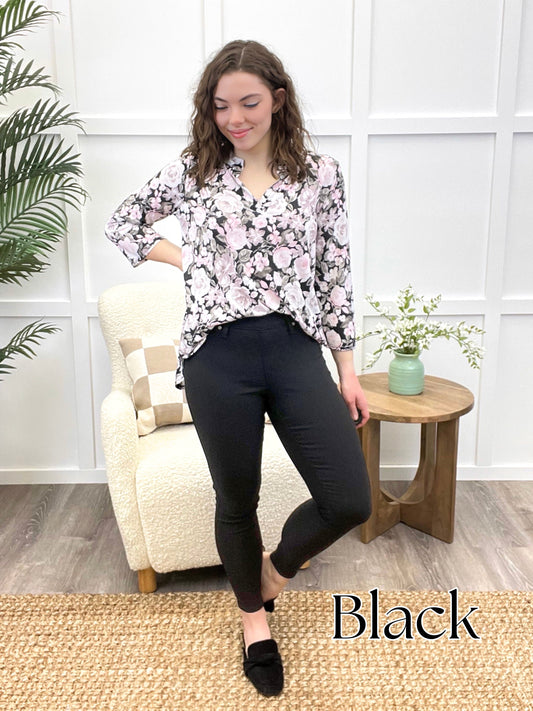 MPB Exclusive Women's Pull On Harmony Hyperstretch Skinny Pants | Black