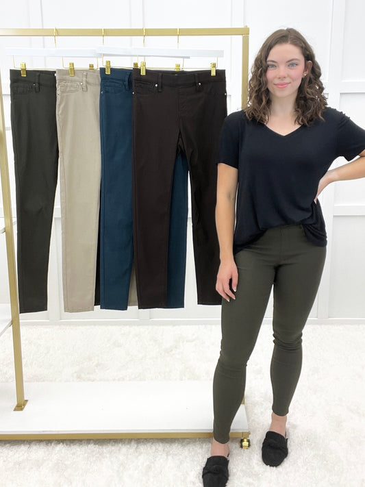MPB Exclusive Women's Pull On Harmony Hyperstretch Skinny Pants | Everyday Colors