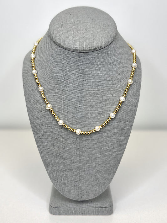 Golden Pearl Radiance Necklace