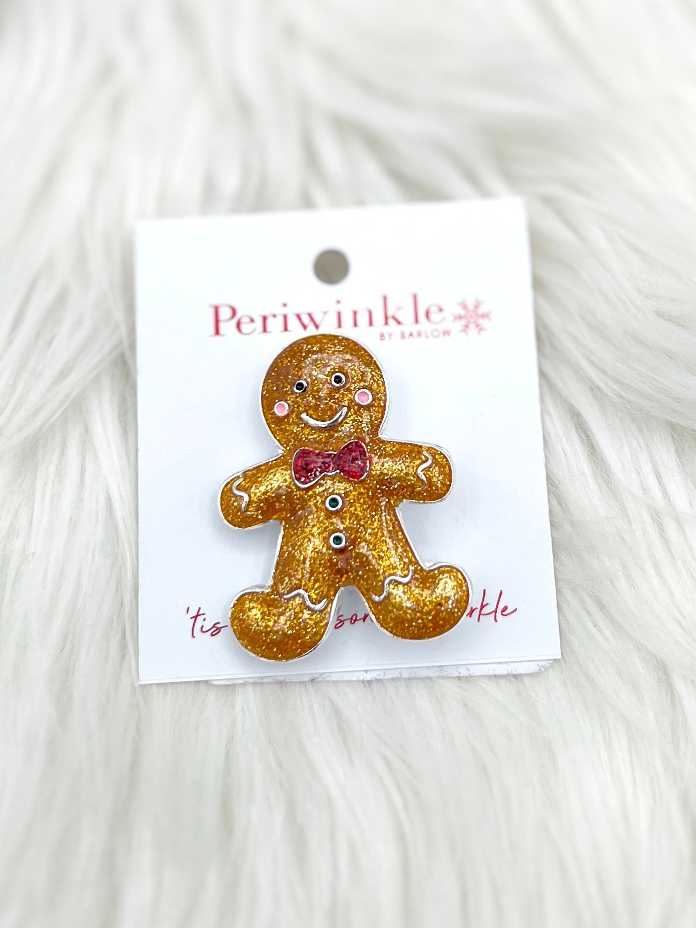 Glittering Gingerbread Pin