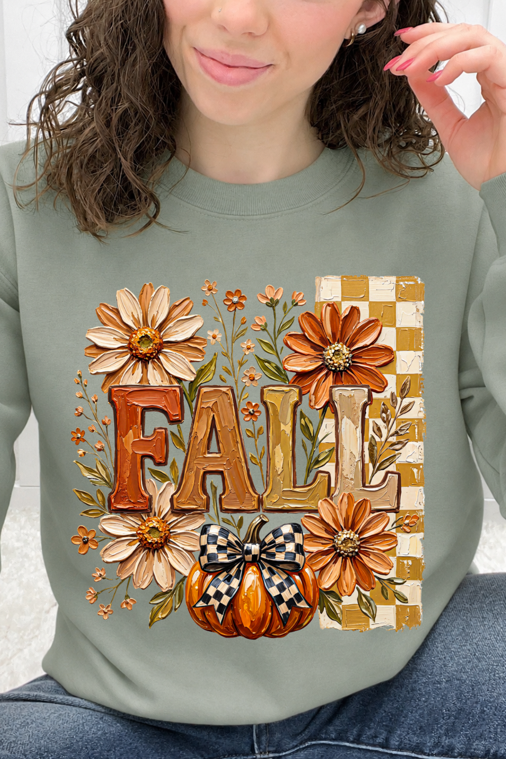 Painted Fall Pumpkin & Checker Graphic Collection