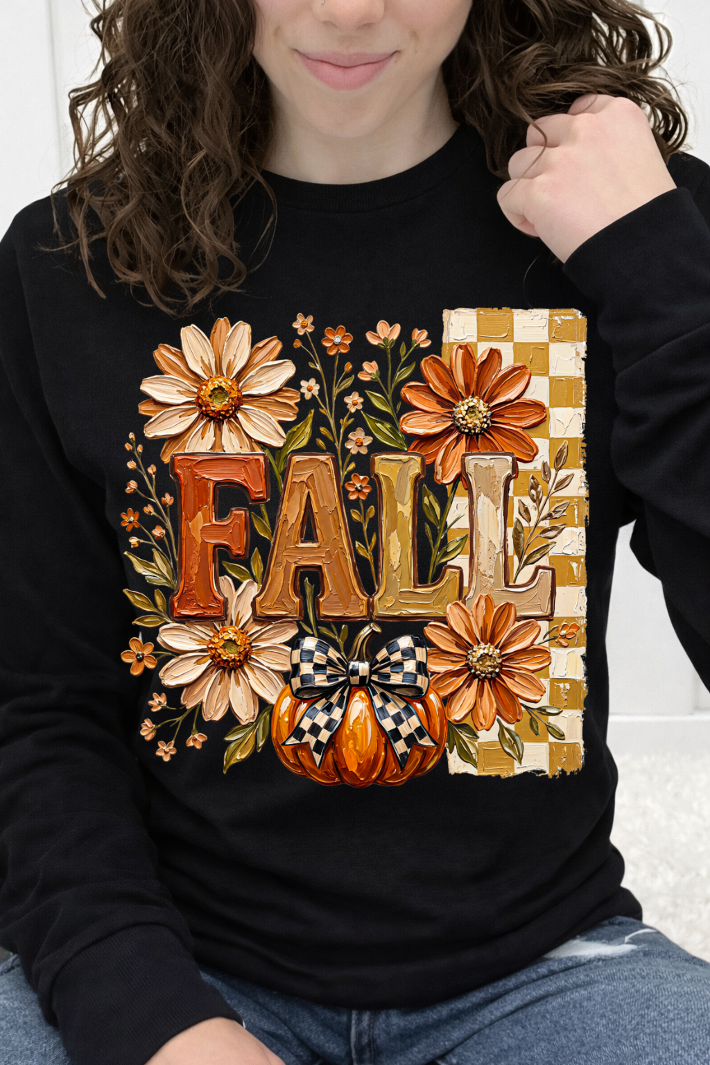Painted Fall Pumpkin & Checker Graphic Collection