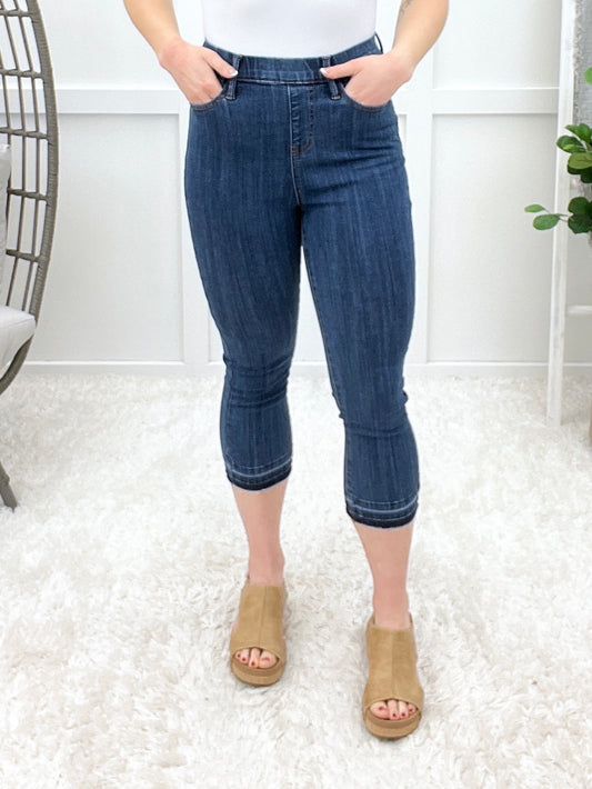 Willow Grace Pull-On High-Rise Capri Jeans by Judy Blue