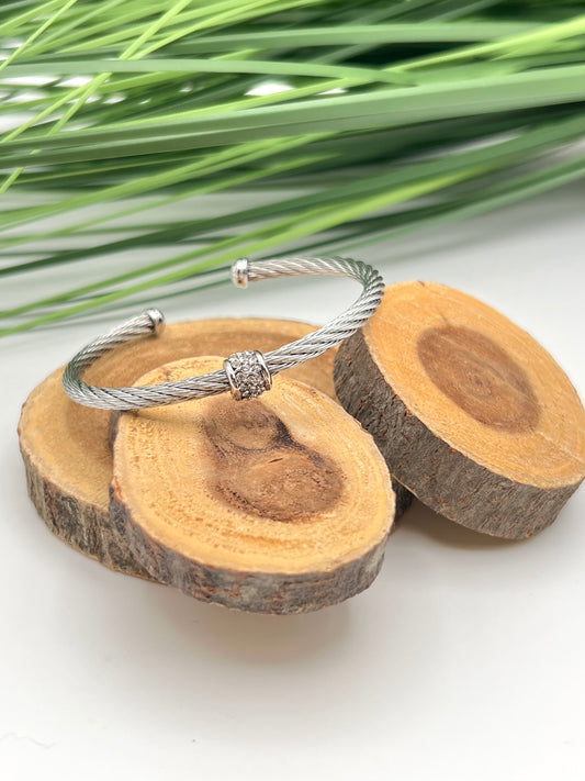 Timeless Radiance Silver Cuff Bracelet