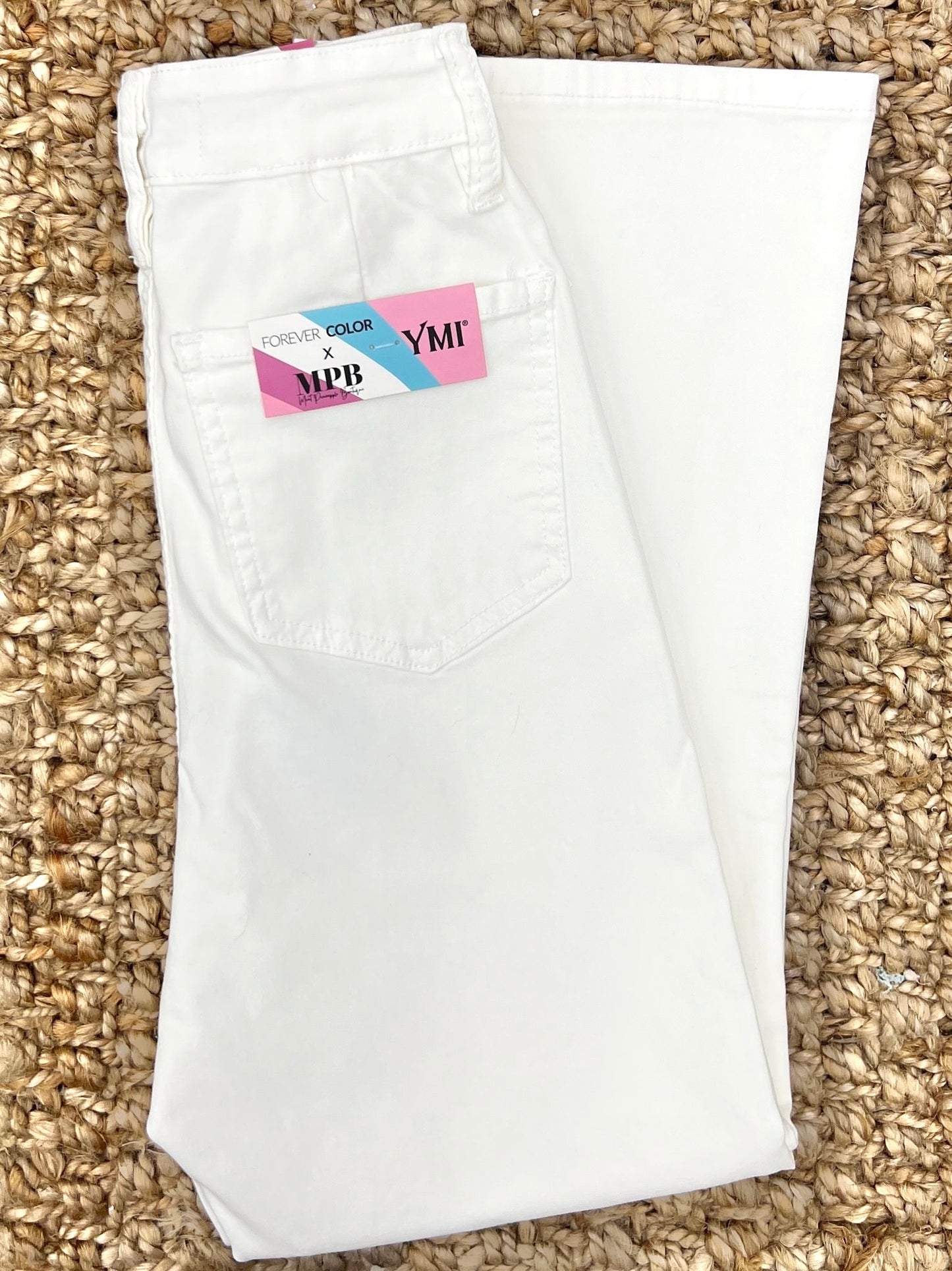 YMI Tropical Fusion Collection High-Rise HyperStretch Cropped Kick Flare Pants