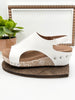 Corkys Volta II White Cork Wedge Sandals