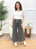 Vintage Washed Terry Knit Wide-Leg Pants