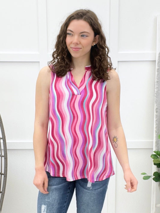 Dear Scarlett Vibrant Waves Lizzy Tank