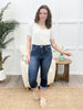 The Skylee High Rise Denim Capris by RFM