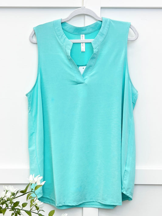 Dear Scarlett Feel This Moment Lizzy Tank Top - Neon Blue