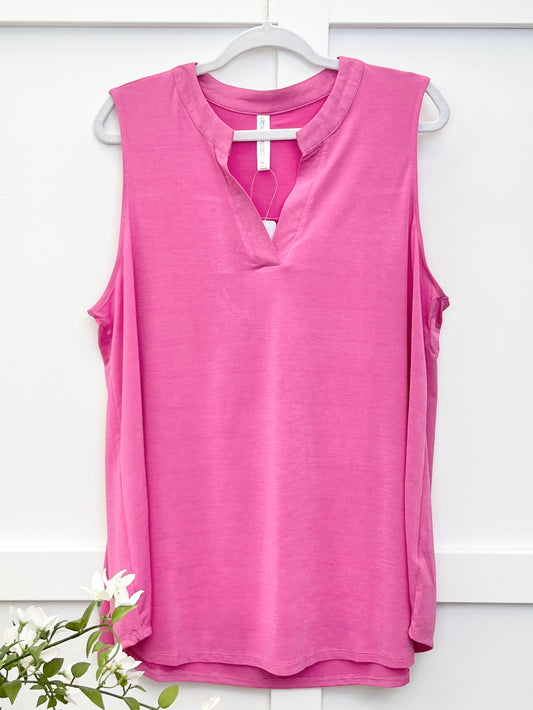 Dear Scarlett Feel This Moment Lizzy Tank Top - Magenta