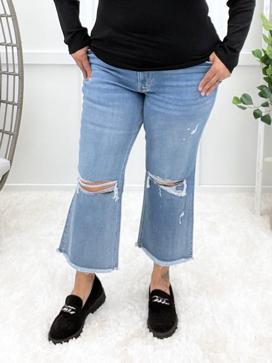 Lacey High Rise Crop Straight Jeans