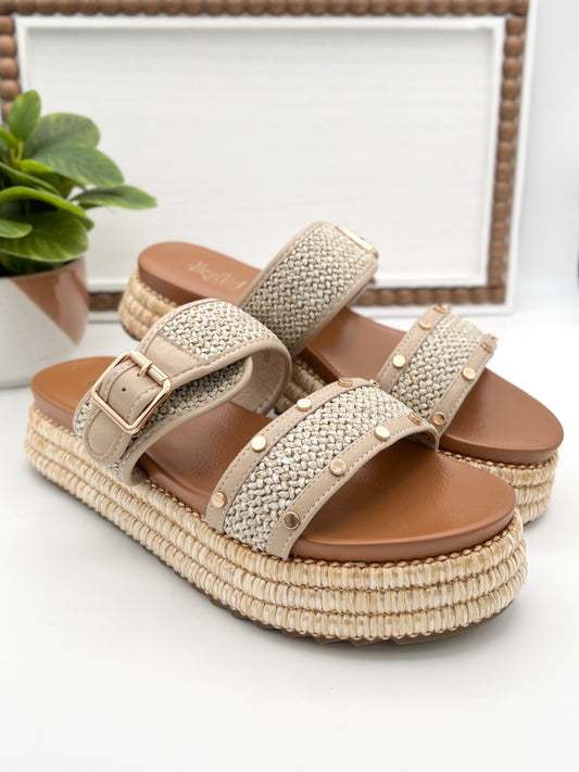 Corkys Walk Of Shame Sandals - Natural Raffia