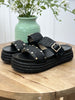 Corkys Walk Of Shame Sandals - Black Raffia