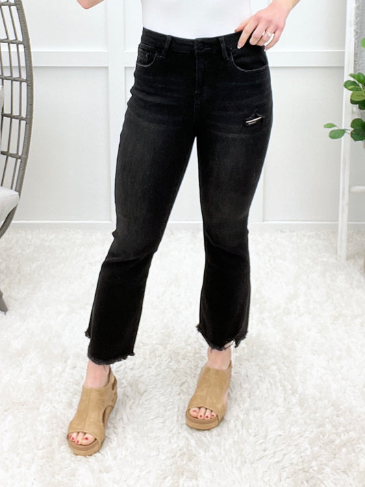 Stacey High Rise Crop Flare Jeans