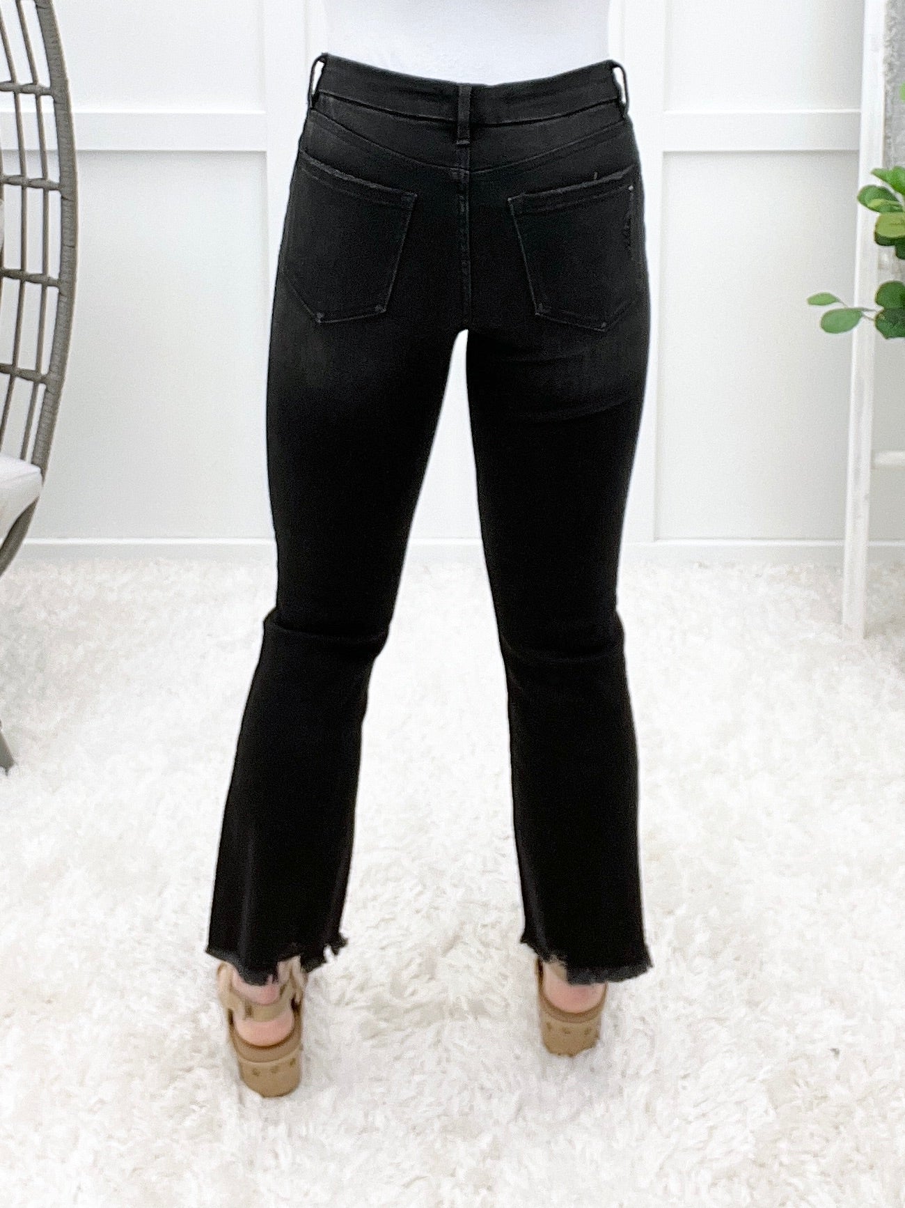 Stacey High Rise Crop Flare Jeans