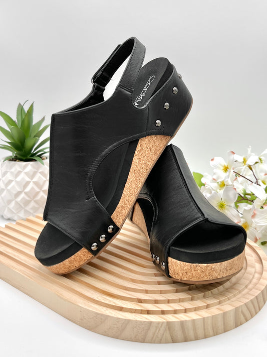 Corkys Volta II Sandals - Black Smooth