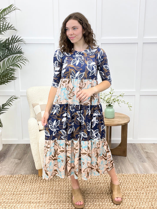 Coastal Petals Tiered Dress