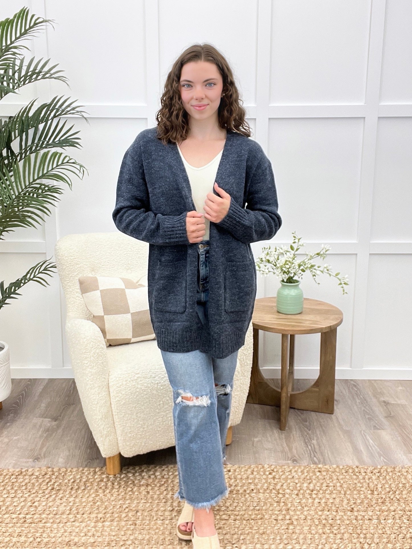 Catch A Groove Cardigan, Navy Blue