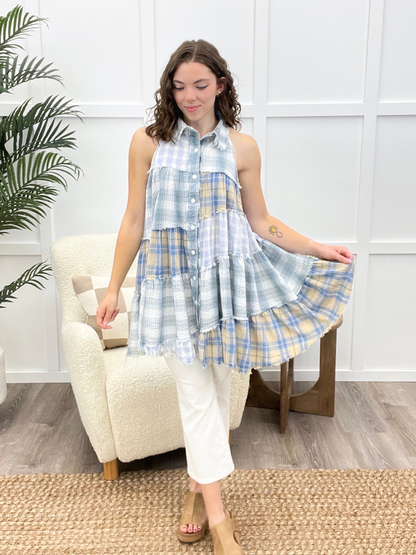 On Your Love Tunic - Blue Combo