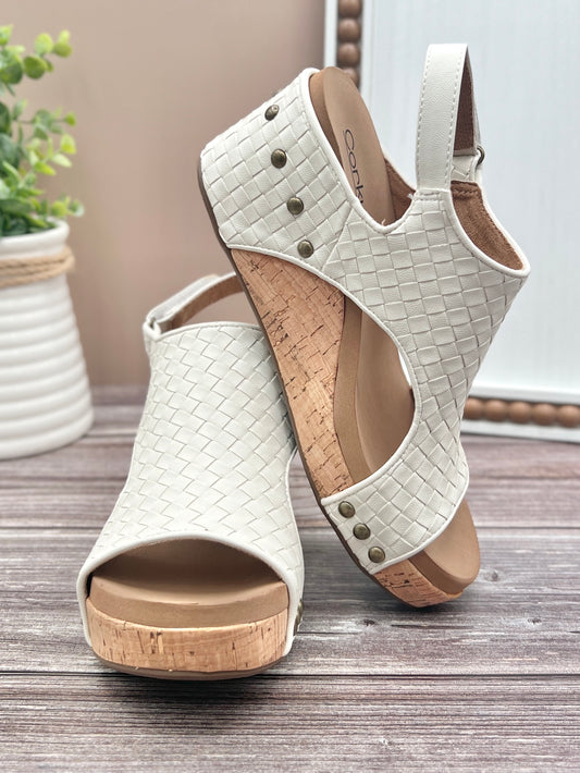 Corkys Carley Wedge - Ivory Woven