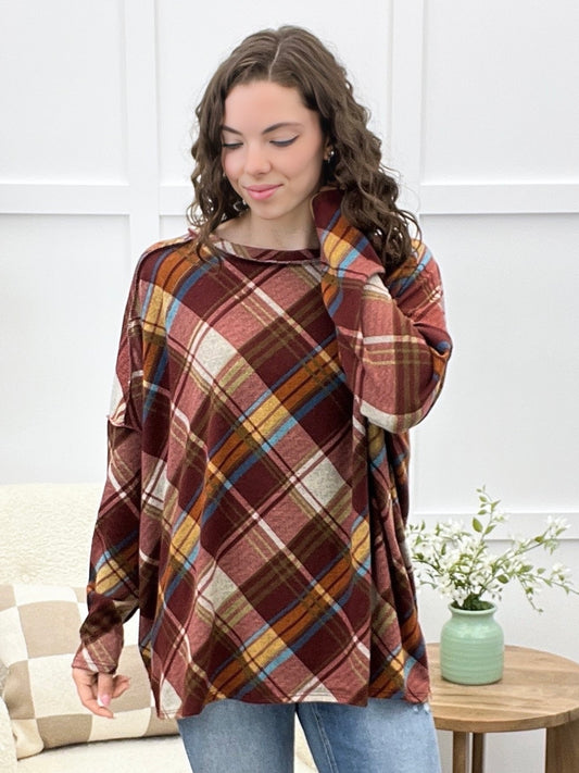 Out & About Plaid Top