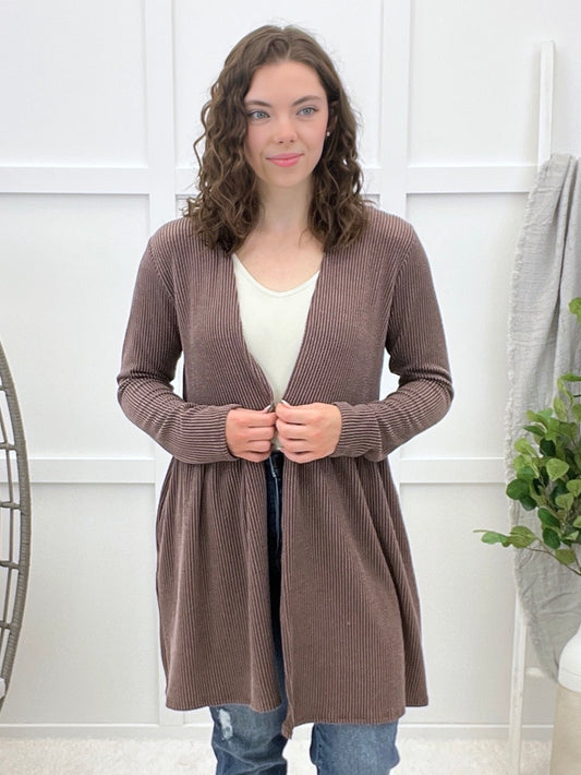 Toasty Texture Cardigan - Brown