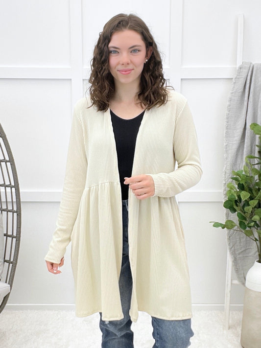 Toasty Texture Cardigan - Cream