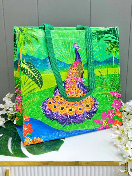 Peacock Paradise Shopper Tote Bag