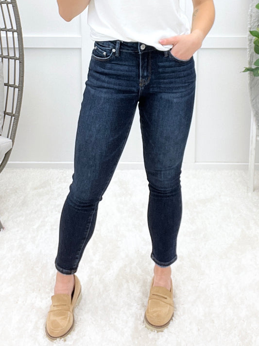 Calista Mid Rise Cigarette Ankle Jeans