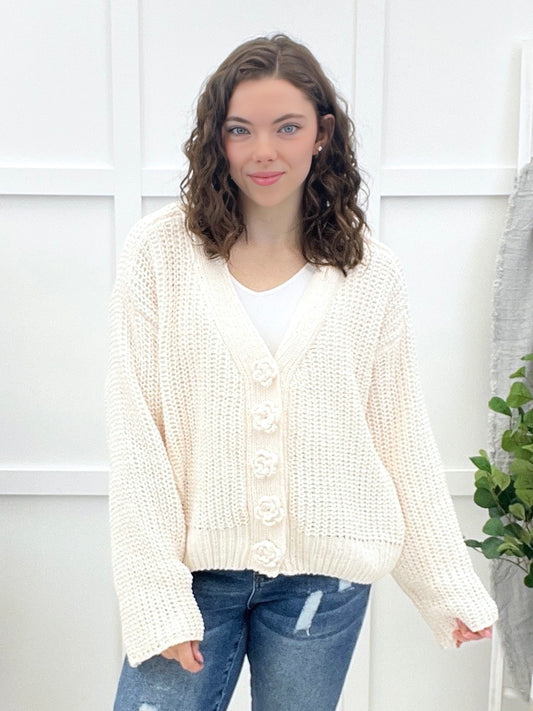 The Sweet Serenity Cardigan - Cream