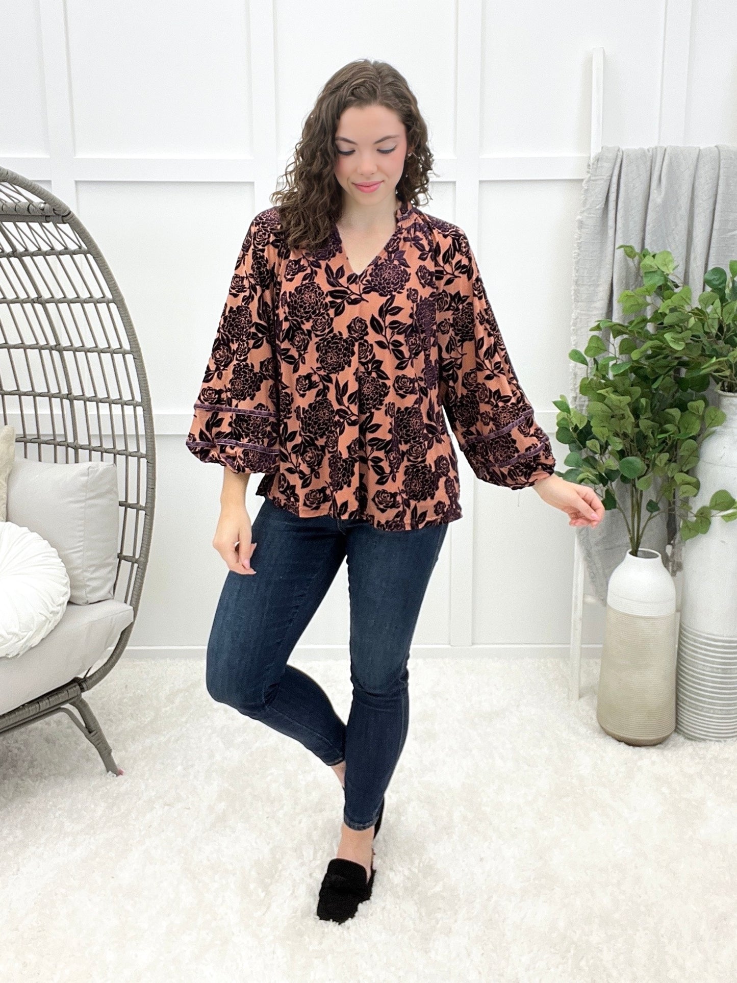 Elegant Blooms Top