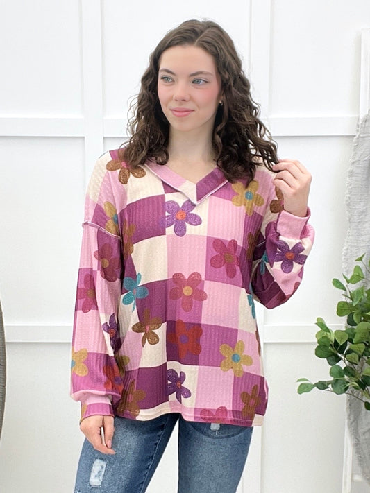 Plaid Petal Vibe Top