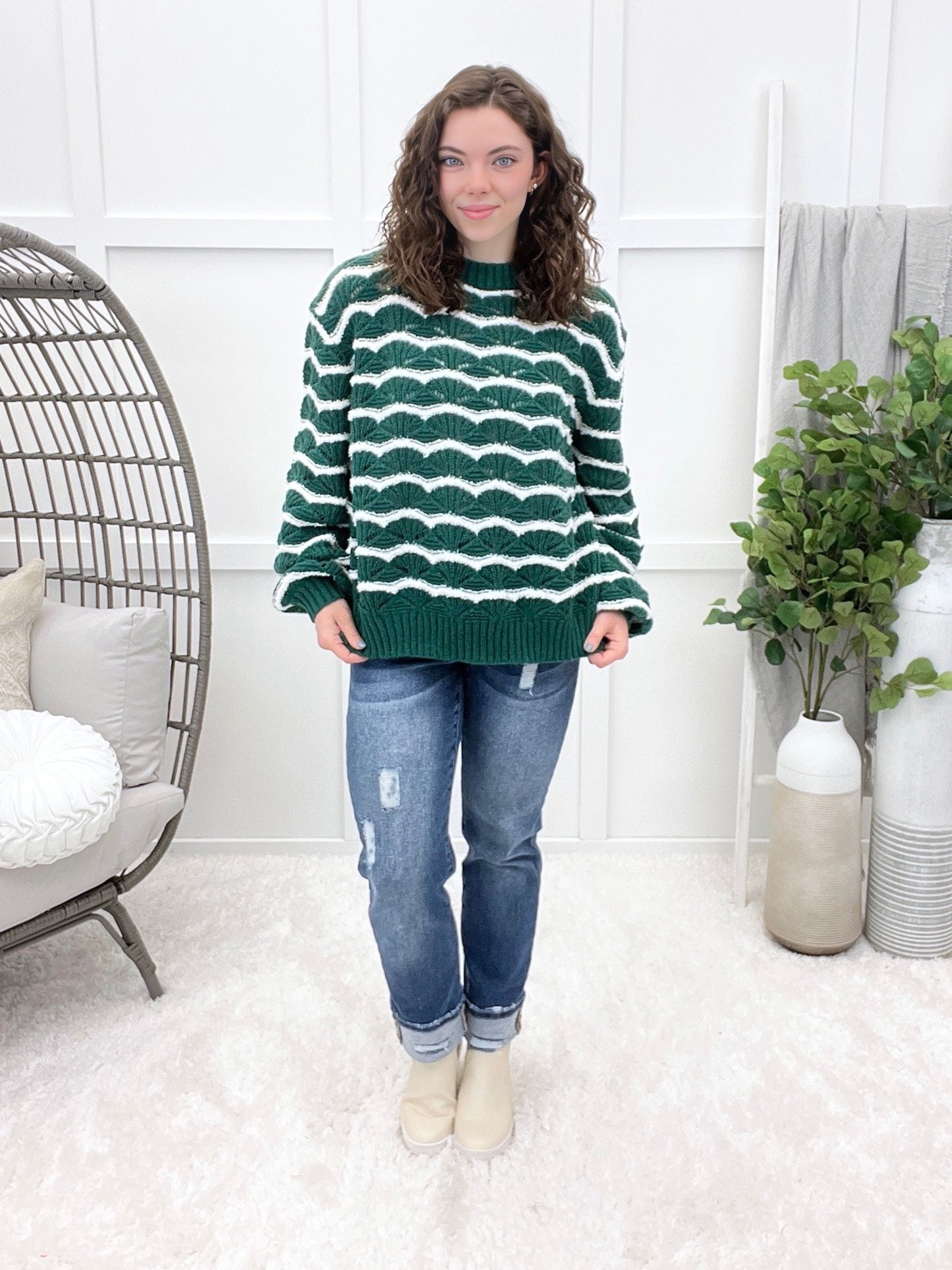 Dear Scarlett Time Of The Year Sweater - Green