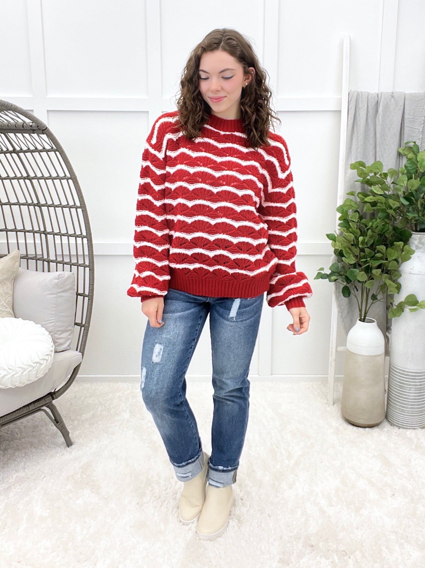 Dear Scarlett Time Of The Year Sweater - Red