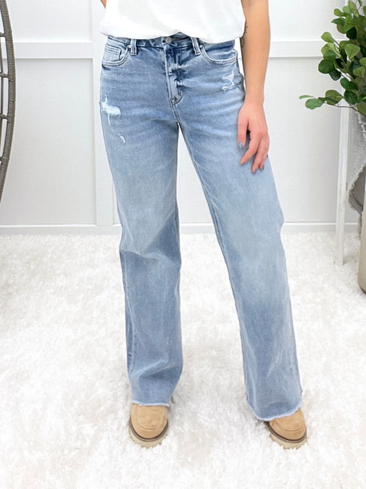 Calira Stretch Super High Rise Wide Leg Jeans