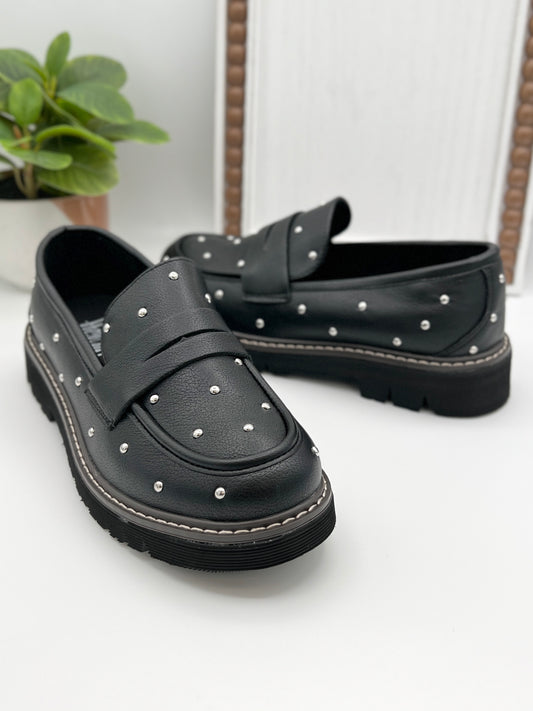 Corkys Stud Muffin Loafers - Black