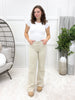 The Ava From Saige Tummy Control Straight Leg Jeans - Beige