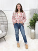Cozy Days Red Flannel Button-up Top