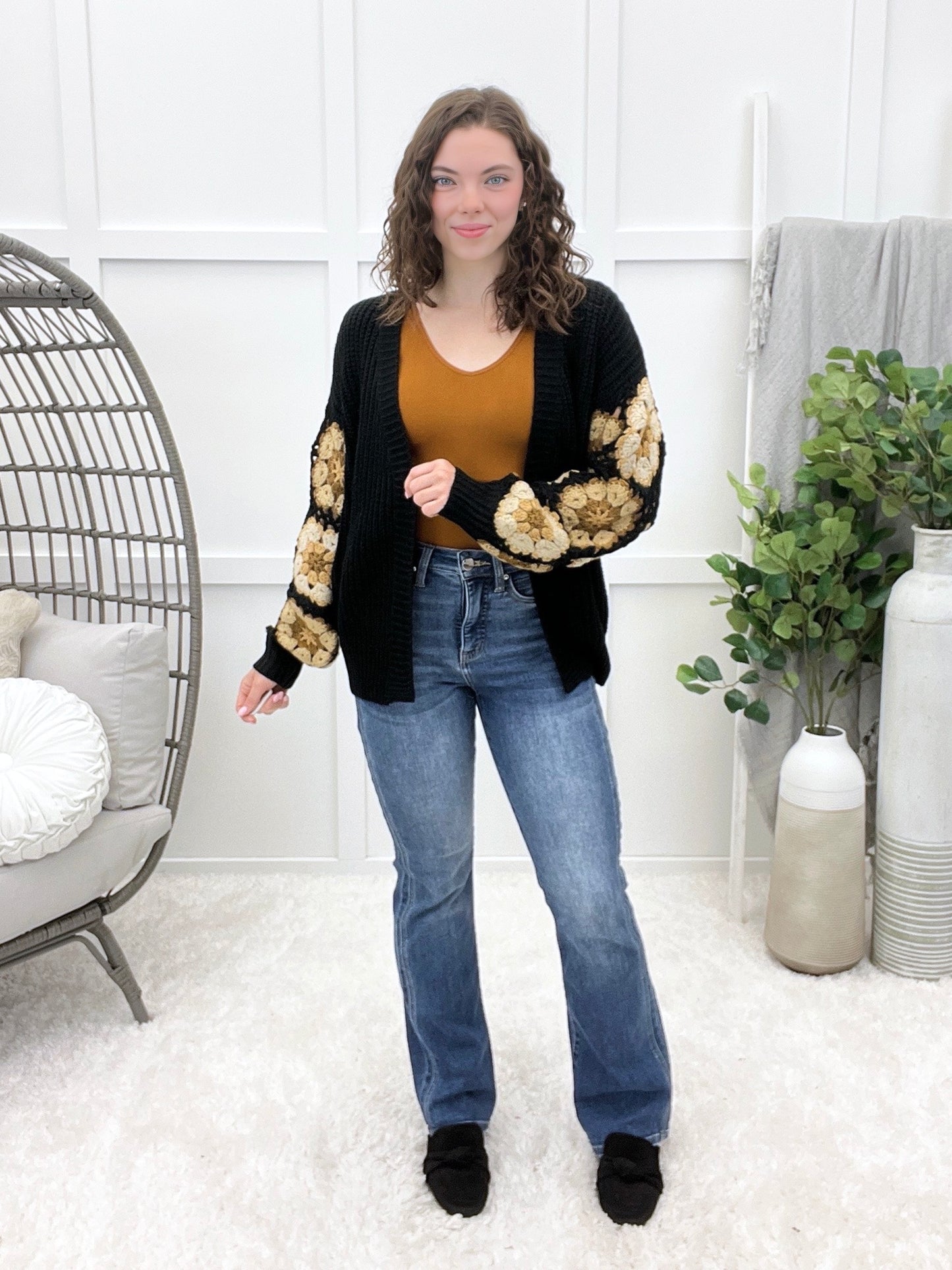 Soft Whispers Cardigan - Black