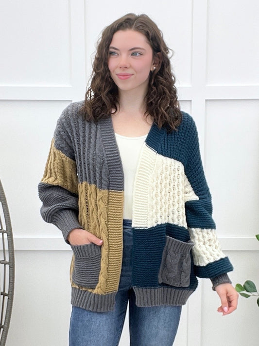 Color Block Cozy Cardigan