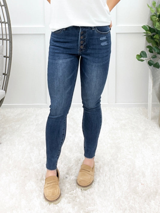The Elizabeth From Saige High Rise Ankle Skinny Jeans