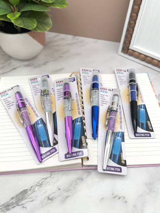 3-in-1 Light Up Glitter Pen