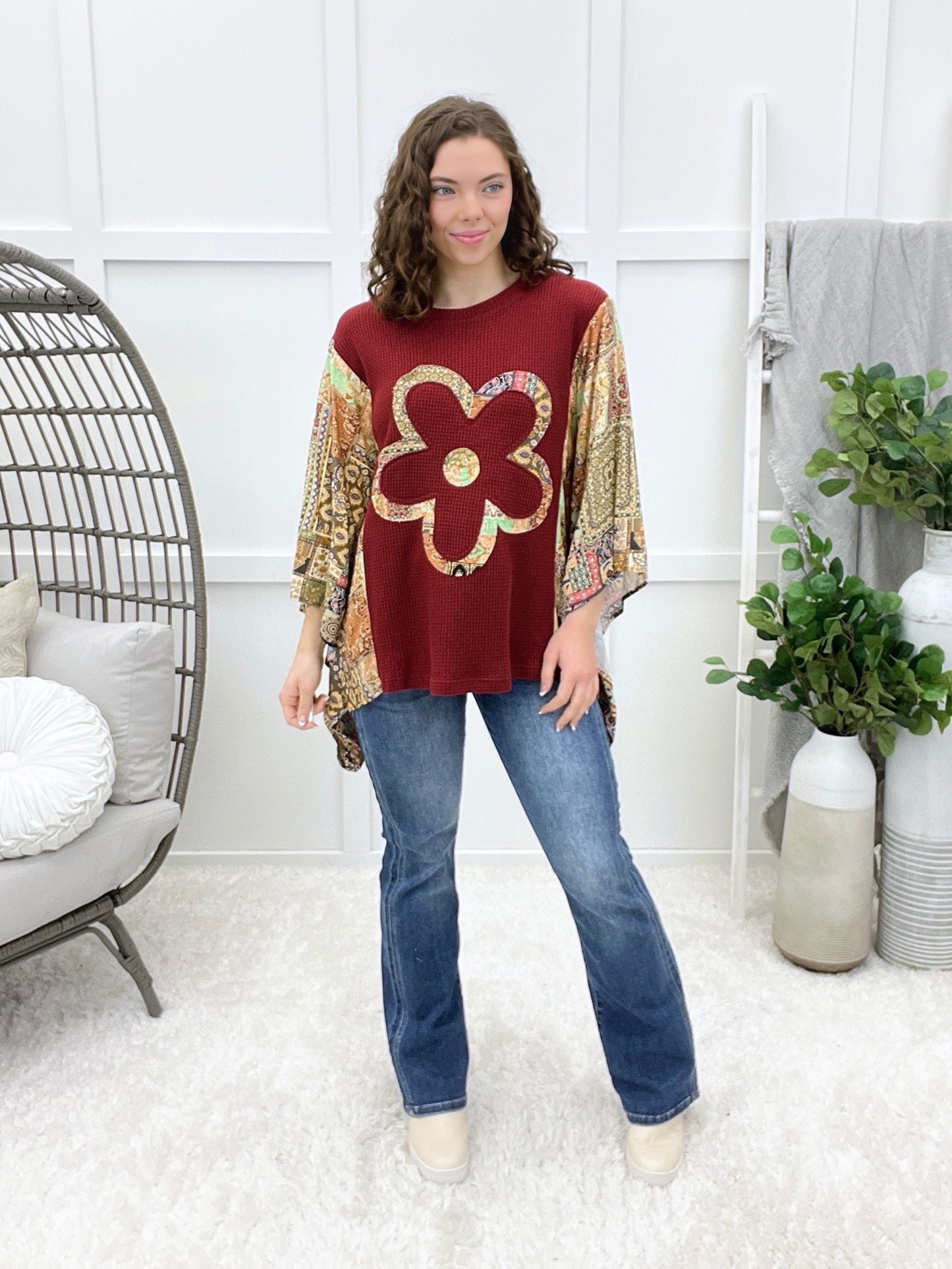 Pretty Little Lies Top - Burgundy