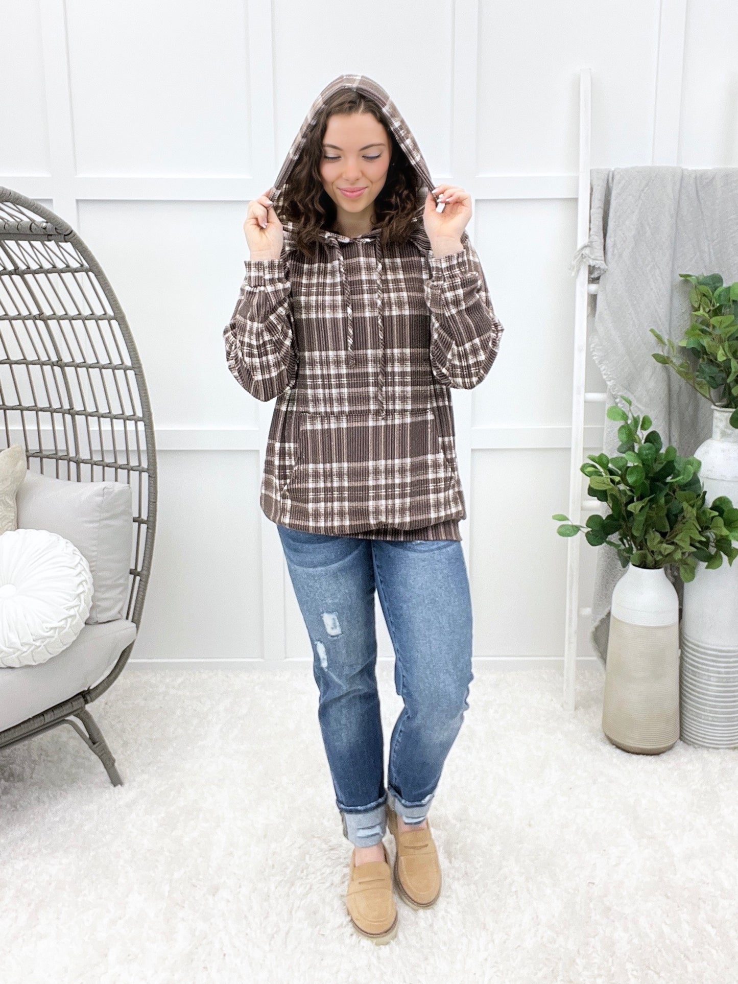 Sweeter Kind Plaid Hoodie