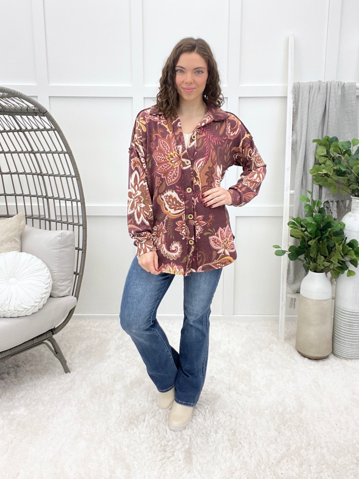 For What It's Worth Button-up Top