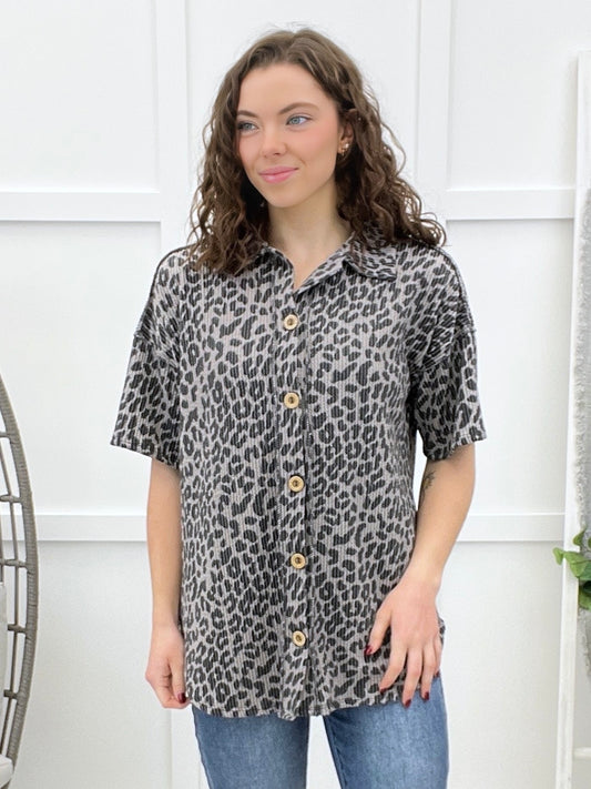 Timeless Charm Button-up Top - Coco