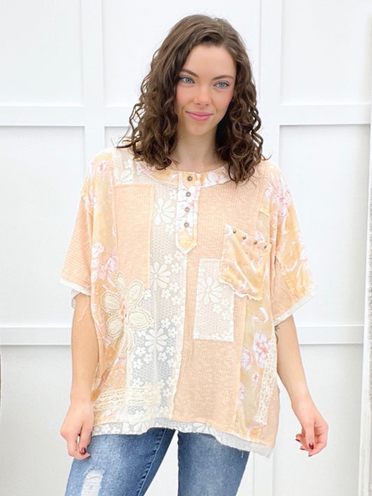 Garden Starts Top - Peach