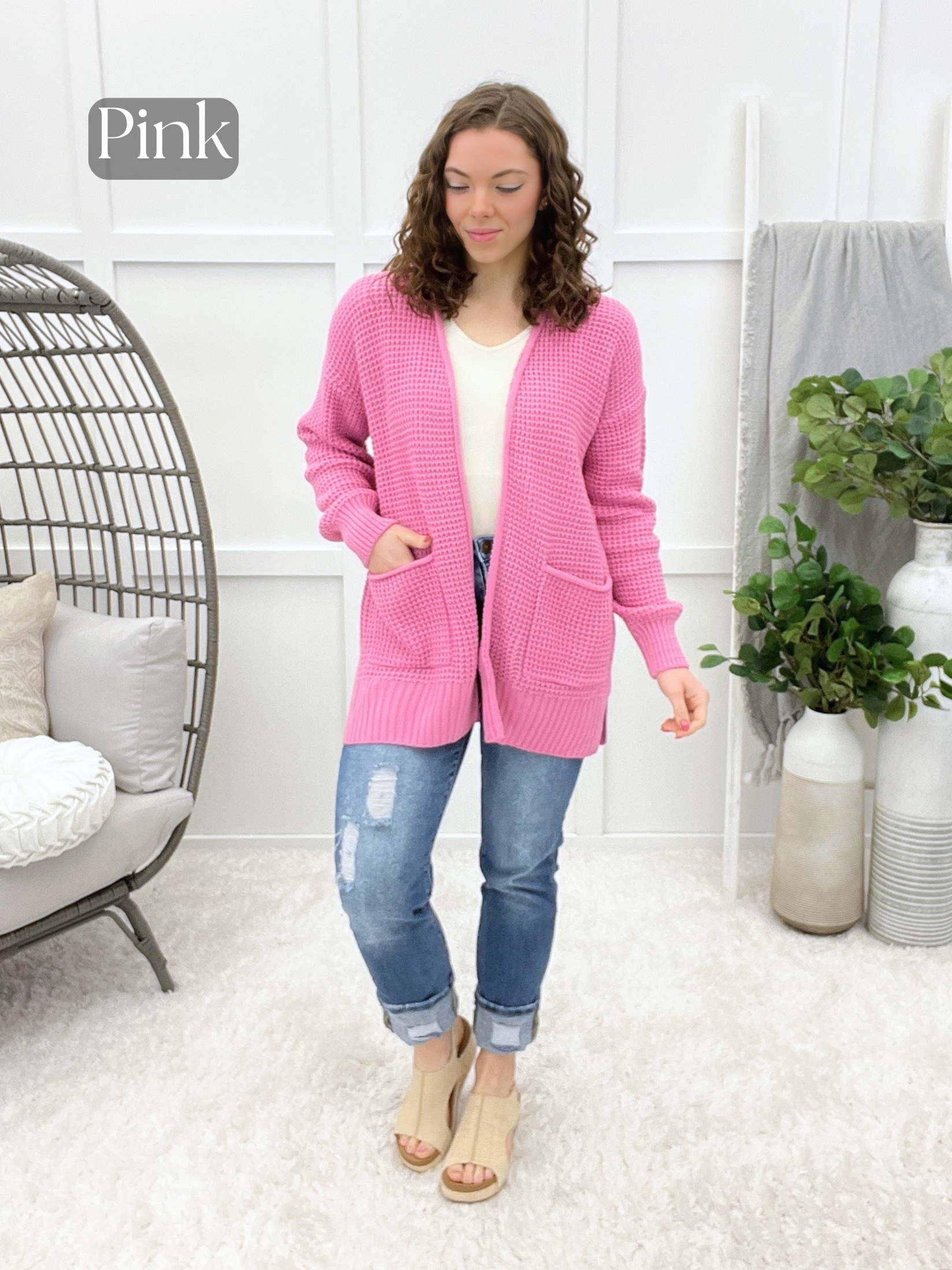 The Simply Soft Waffle Knit Cardigan – Mint Pineapple Boutique